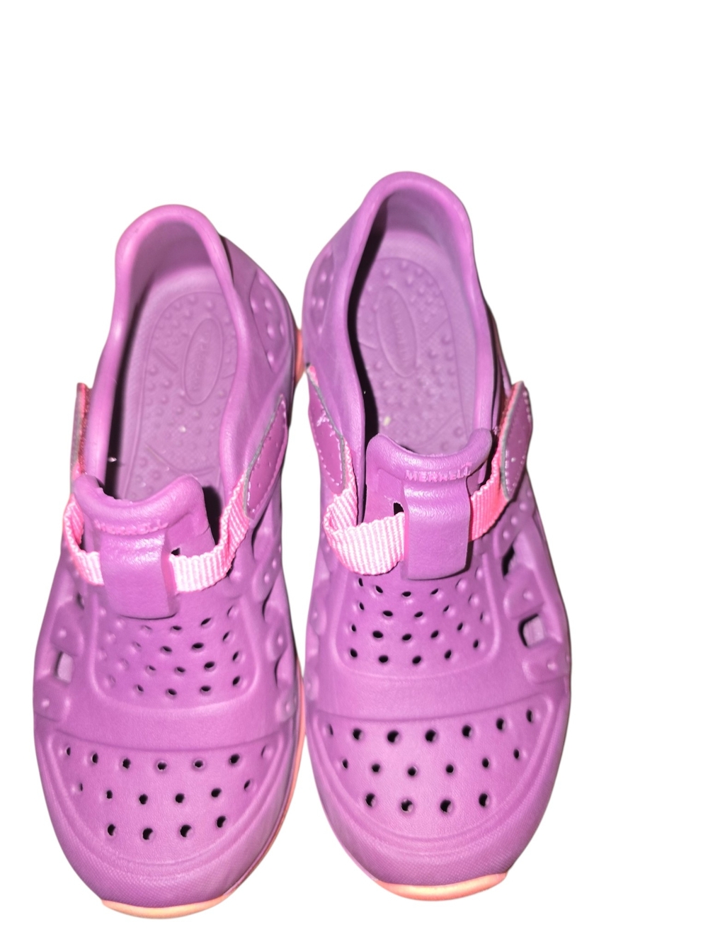 Merrell Purple Kids Water Shoes with Pink Adjustable Strap